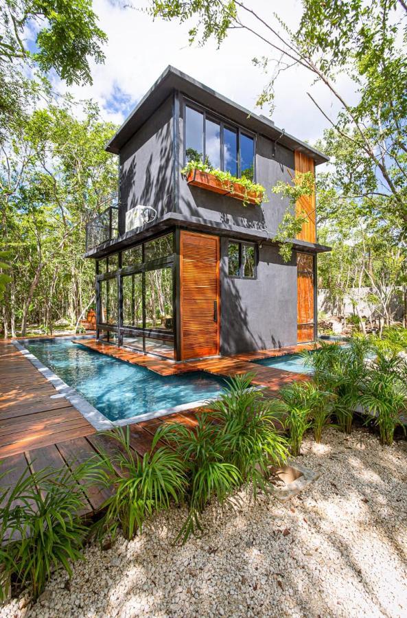 Tiny House En La Selva Con Cenote Natural Privado Tulum Eksteriør bilde