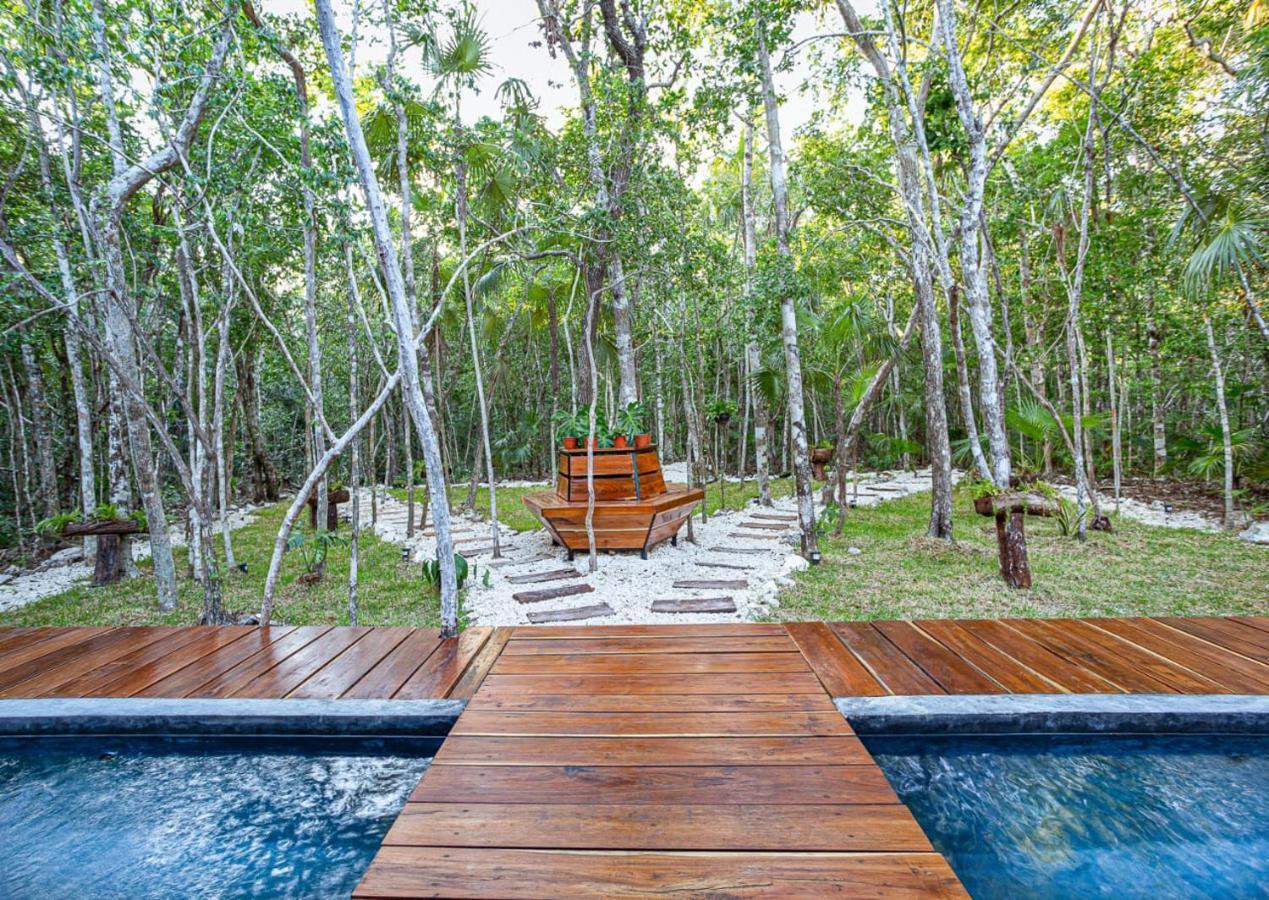 Tiny House En La Selva Con Cenote Natural Privado Tulum Eksteriør bilde